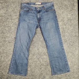 Levis Vintage Jeans Mens 36x30 527 Low Boot Cut Western Faded Distressed Y2K